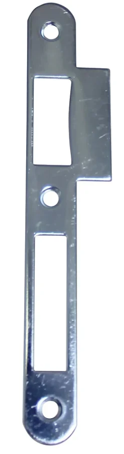 Gâche plate Multibat bout rond laiton nickelé pêne dormant et demi-tour- JPM - A16000-07-0A