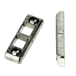 Gâche tringle double en applique pour PVC 81x17x8mm - FERCO - E-19509-00-0-1