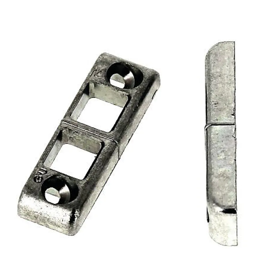 Gâche tringle double en applique pour PVC 81x17x8mm - FERCO - E-19509-00-0-1