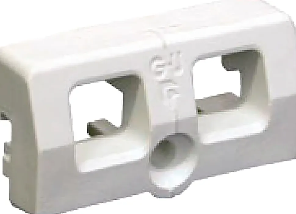 Gâche tringle double nylon blanc PVC - FERCO - E-19222-00-0-7