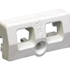 Gâche tringle double nylon blanc PVC - FERCO - E-19222-00-0-7