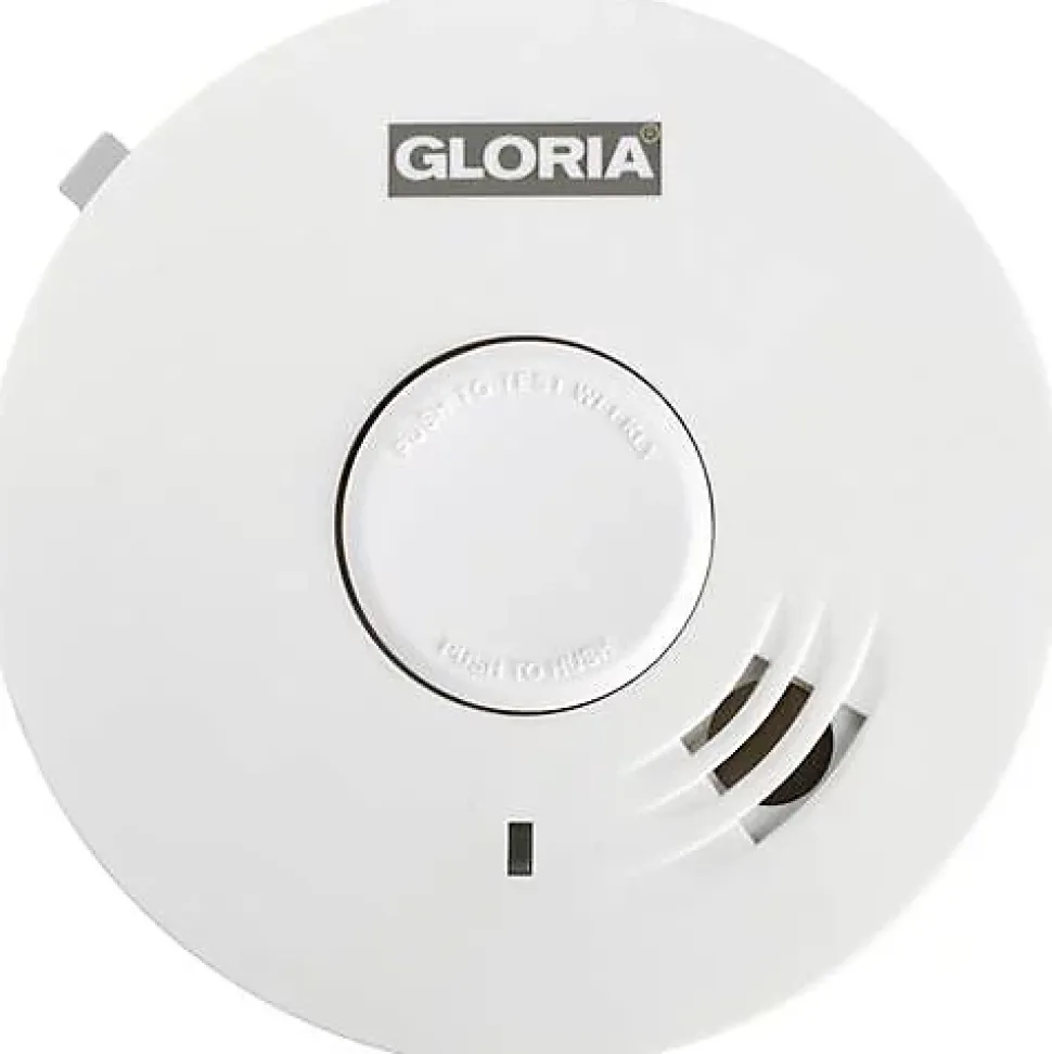 Gloria R-10 Détecteur de fumée 10 ans - batterie lithium 3V intégrée, certifié VdS/EN14604