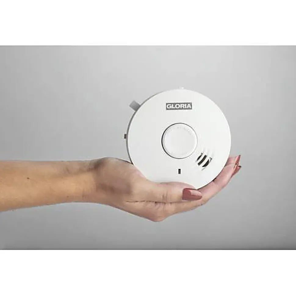 Gloria R-10 Détecteur de fumée 10 ans - batterie lithium 3V intégrée, certifié VdS/EN14604