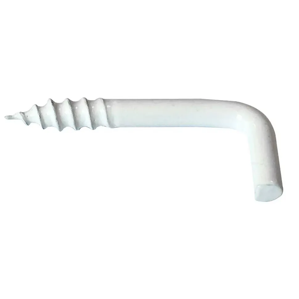 Gond à visser plastifié blanc filet bois Viswood
