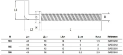 Gonds à embase métal GAE M6X40 boîte de 50 - SCELL-IT - GAE0640