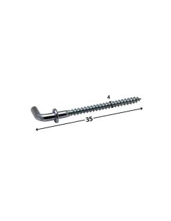 Gonds à Vis bois à Collerette 4X35 Acier zingué - 10 pièces