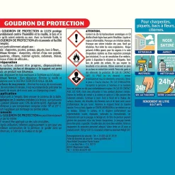 Goudron de protection extérieur pour bois et métaux ferreux Julien noir satiné 2,5L