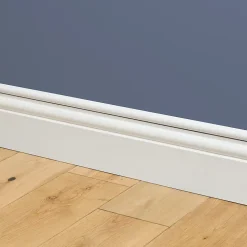 Goulotte décorative demi-ronde blanche auto-adhésive D-Line 16 x 8 mm, 1 m