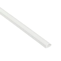 Goulotte décorative demi-ronde blanche auto-adhésive D-Line 16 x 8 mm, 1 m