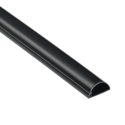 Goulotte décorative demi-ronde noire auto-adhésive D-Line 30 x 15 mm, 1 m