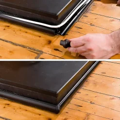 Goulotte décorative demi-ronde noire auto-adhésive D-Line 30 x 15 mm, 1 m