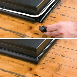 Goulotte décorative demi-ronde noire auto-adhésive D-Line 30 x 15 mm, 1 m
