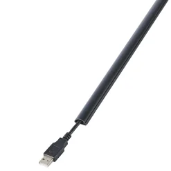 Goulotte décorative demi-ronde noire auto-adhésive D-Line 16 x 8 mm, 1 m