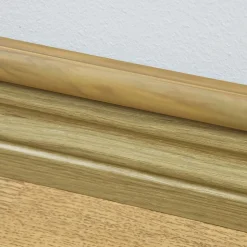 Goulotte décorative demi-ronde effet chêne auto-adhésive D-Line 30x15mm, 2m