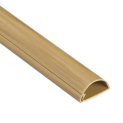Goulotte décorative demi-ronde effet chêne auto-adhésive D-Line 30x15mm, 2m