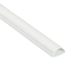Goulotte décorative demi-ronde blanche auto-adhésive D-Line 30 x 15 mm, 1 m