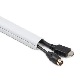 Goulotte décorative demi-ronde blanche auto-adhésive D-Line 30 x 15 mm, 1 m