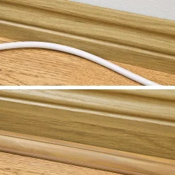 Goulotte décorative quart de cercle effet chêne auto-adhésive D-Line 22x22mm, 2m