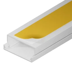 Goulotte électrique PVC autoadhésive 40x16 mm 2 m blanche EDO