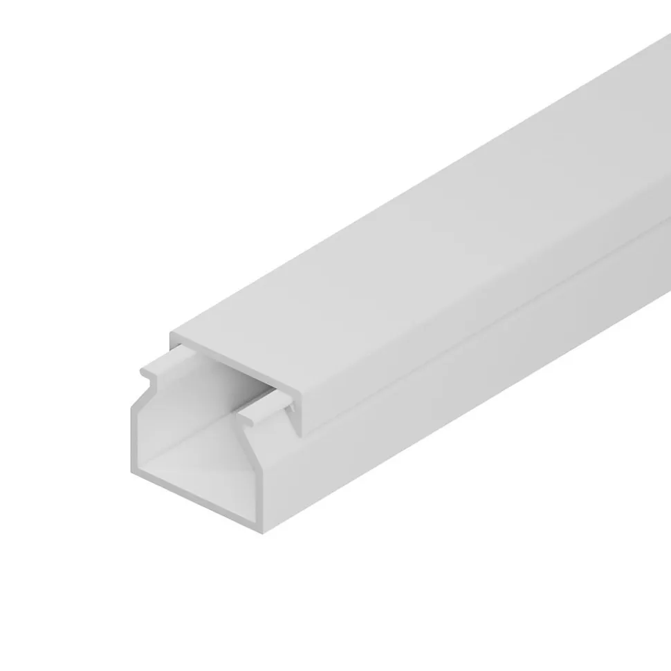 Goulotte électrique PVC 20x10 mm 2 m blanche EDO