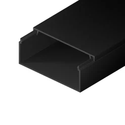 Goulotte électrique PVC 100x40 mm 2 m anthracite EDO