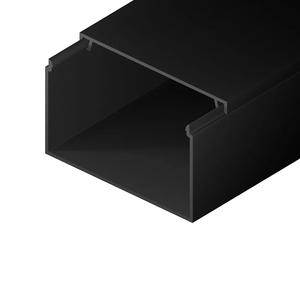Goulotte électrique PVC 100x60 mm 2 m anthracite EDO