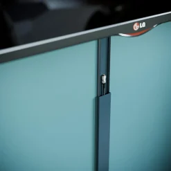 Goulotte TV Cache-Câble Carrée PVC - L. 2 m - Anthracite