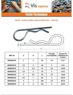 Goupille Beta Inox A2 4 - 1 pièce
