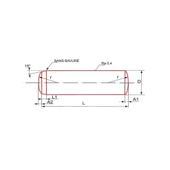 Goupille cylindrique brut DIN 6325 12X80 boîte de 10 - ULTIMA - GOUPCYL12X80