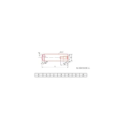 Goupille cylindrique taraudée brut DIN 7979 10X40 boîte de 10 - ULTIMA - 39090.100.040