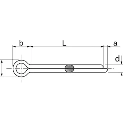 Goupille fendue A4 DIN 94 2x18 boîte de 100 ACTON 647012X18