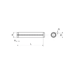 Goupille élastique A1 ISO 8752 3X18 boîte de 100 - ACTON - 627023X18