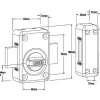 Grand verrou à bouton double cylindre ø23 mm / 45 mm Abus