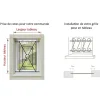 Grille de Defense Azur pour Fenetre H 135 cm x L 120 cm (côte tableau)