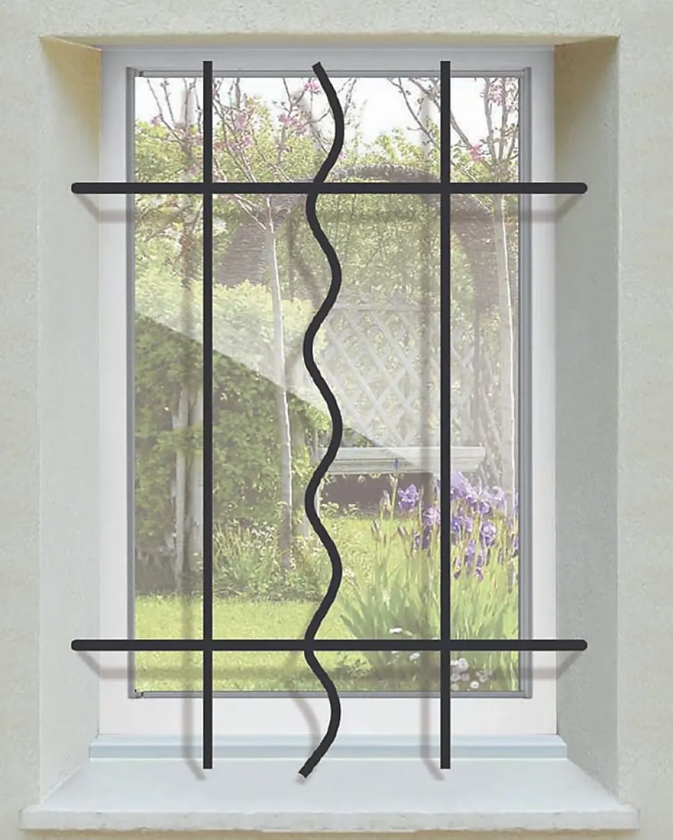 Grille de Defense Azur pour Fenetre H 75 cm x L 120 cm (côte tableau)