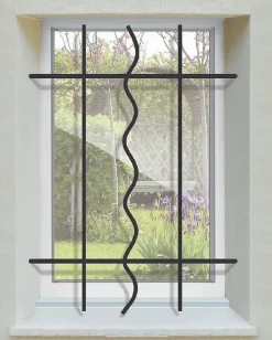 Grille de Defense Azur pour Fenetre H 115 cm x L 120 cm (côte tableau)