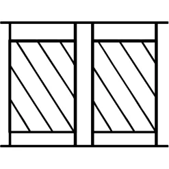 Grille de Defense Diago pour Fenetre H 115 cm x L 140 cm (côte tableau)