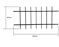 Grille de Defense DISTRI pour Fenetre H 75 cm x L 120 cm (côte tableau)