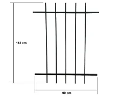 Grille de Defense DISTRI pour Fenetre H 125 cm x L 80 cm (côte tableau)