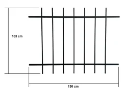 Grille de Defense DISTRI pour Fenetre H 115 cm x L 120 cm (côte tableau)