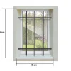 Grille de Defense DISTRI pour Fenetre H 105 cm x L 60 cm (côte tableau)