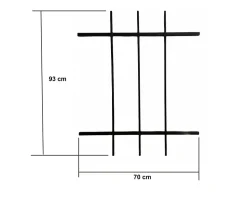 Grille de Defense DISTRI pour Fenetre H 105 cm x L 60 cm (côte tableau)
