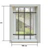 Grille de Defense DISTRI pour Fenetre H 95 cm x L 100 cm (côte tableau)