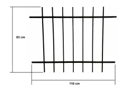 Grille de Defense DISTRI pour Fenetre H 95 cm x L 100 cm (côte tableau)