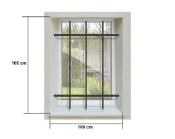 Grille de Defense DISTRI pour Fenetre H 105 cm x L 100 cm (côte tableau)