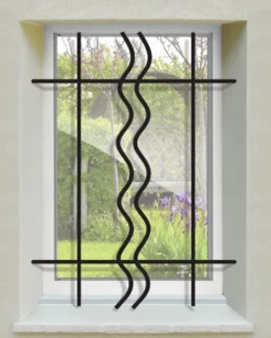 Grille de Defense Duo pour Fenetre H 65 cm x L 120 cm (côte tableau)