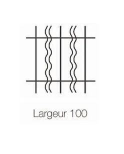 Grille de Defense Duo pour Fenetre H 75 cm x L 120 cm (côte tableau)
