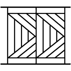 Grille de Defense Isoangle pour Fenetre H 115 cm x L 120 cm (côte tableau)