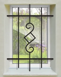 Grille de Defense Nectra pour Fenetre H 45 cm x L 120 cm (côte tableau)
