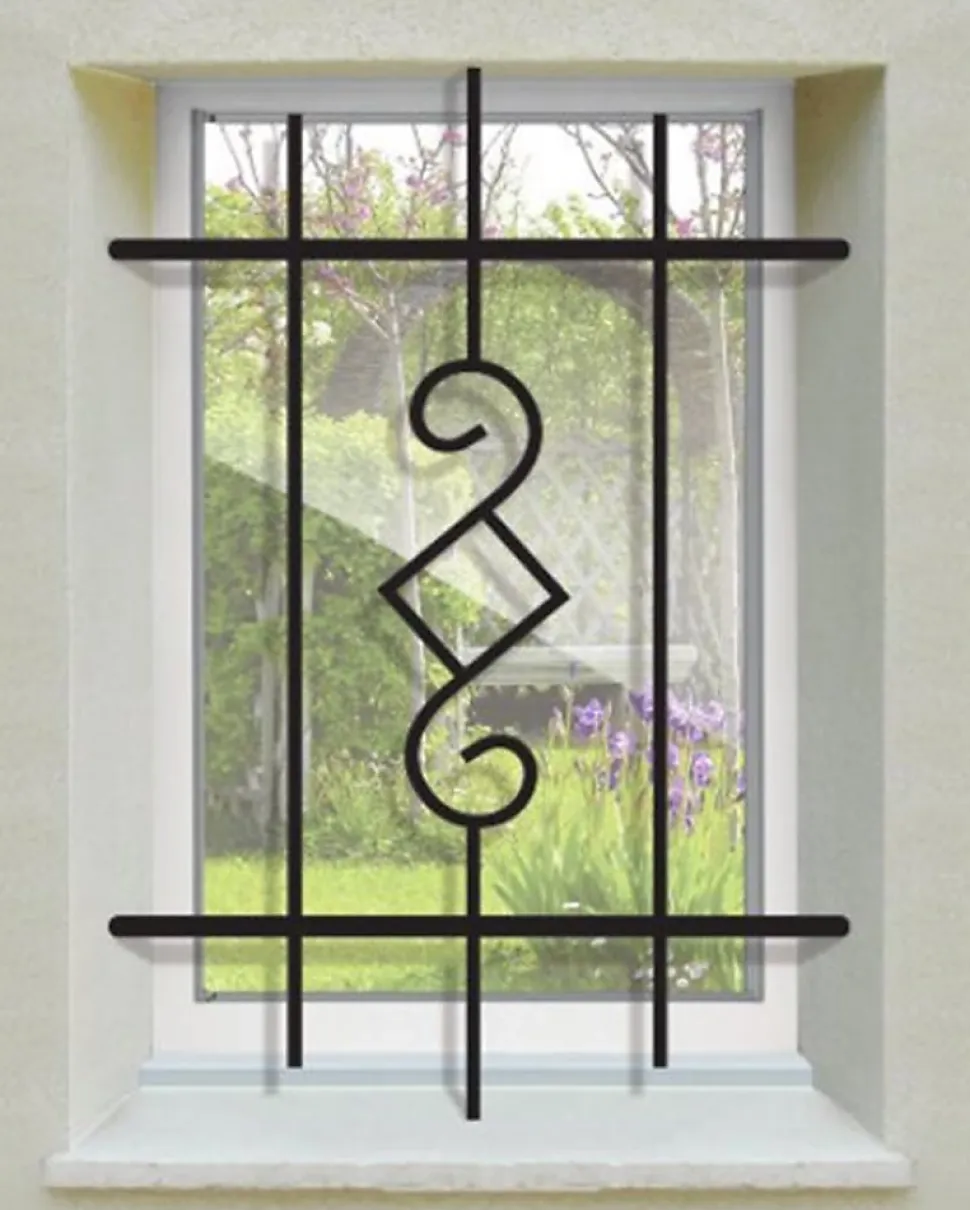 Grille de Defense Nectra pour Fenetre H 45 cm x L 120 cm (côte tableau)
